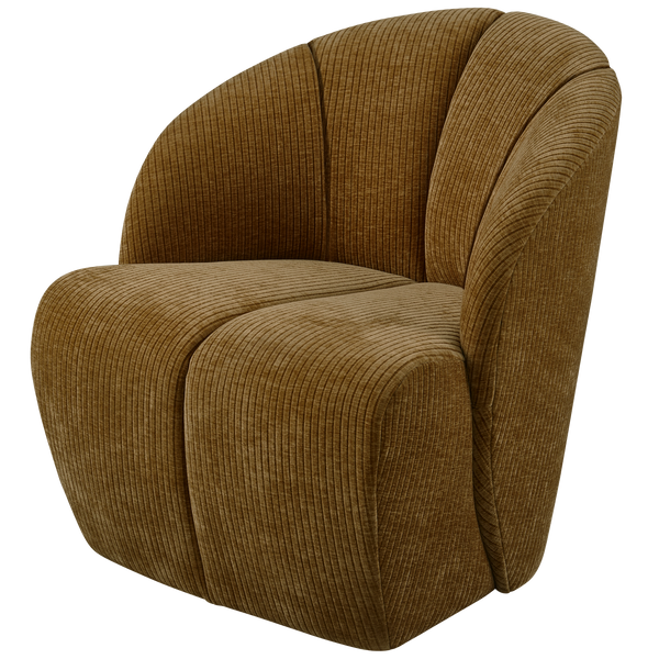 Mojo draaifauteuil ribstof honinggeel