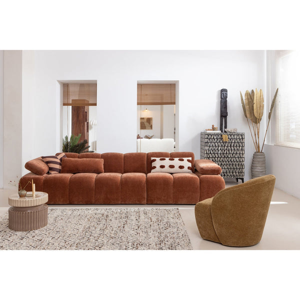 Mojo draaifauteuil ribstof honinggeel