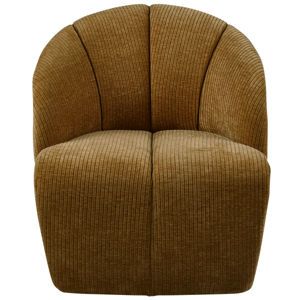 Mojo draaifauteuil ribstof honinggeel