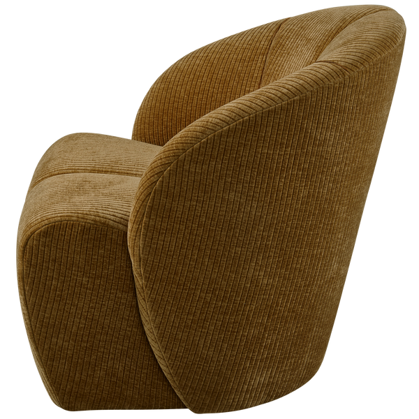 Mojo draaifauteuil ribstof honinggeel