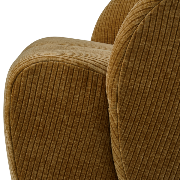 Mojo draaifauteuil ribstof honinggeel