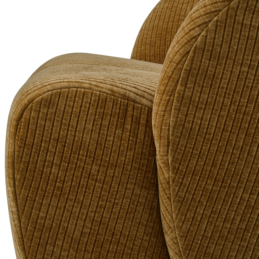 Mojo draaifauteuil ribstof honinggeel
