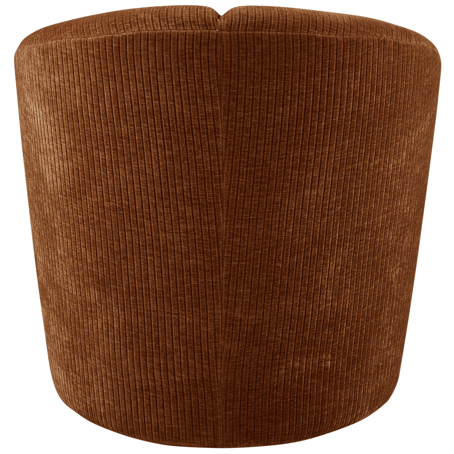 Mojo draaifauteuil ribstof roestbruin
