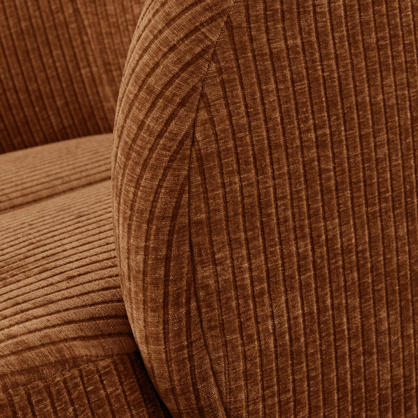 Mojo draaifauteuil ribstof roestbruin