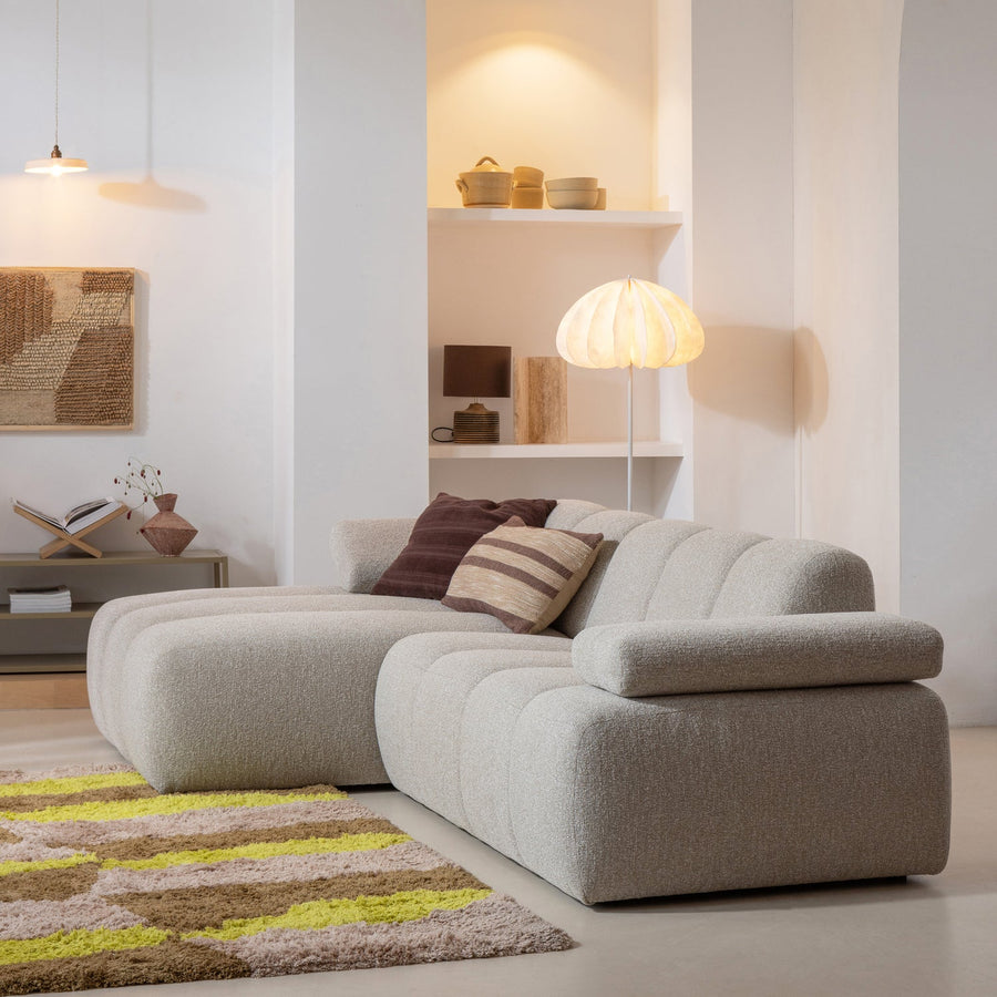 Mojo chaise longue bank links boucle beige melange