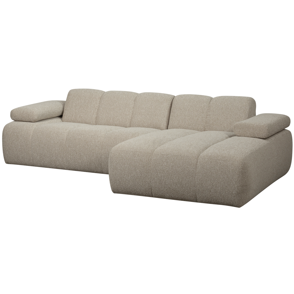 Mojo chaise longue bank rechts boucle beige melange