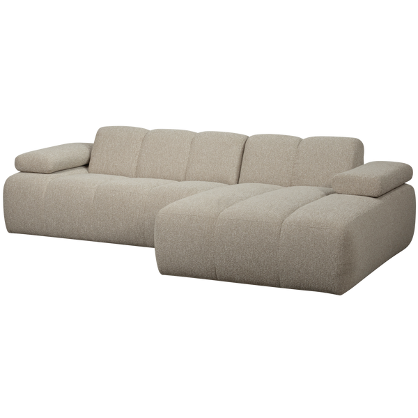 Mojo chaise longue bank rechts boucle beige melange