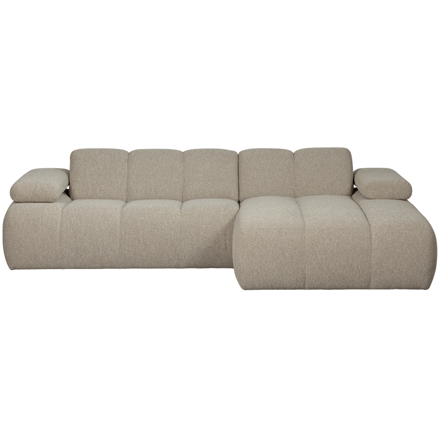 Mojo chaise longue bank rechts boucle beige melange