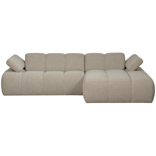 Mojo chaise longue bank rechts boucle beige melange