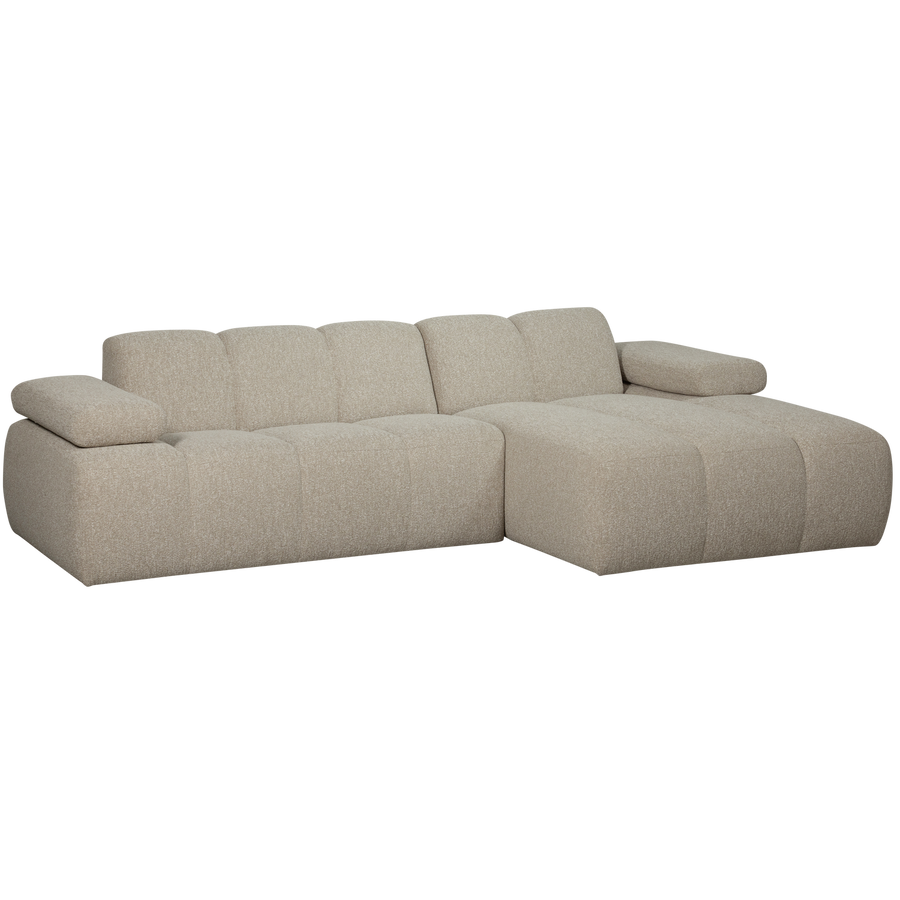 Mojo chaise longue bank rechts boucle beige melange