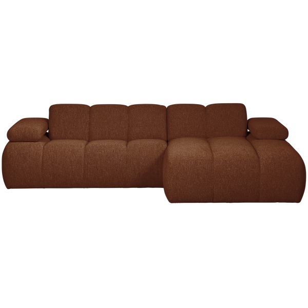 Mojo chaise longue bank rechts boucle roestbruin melange