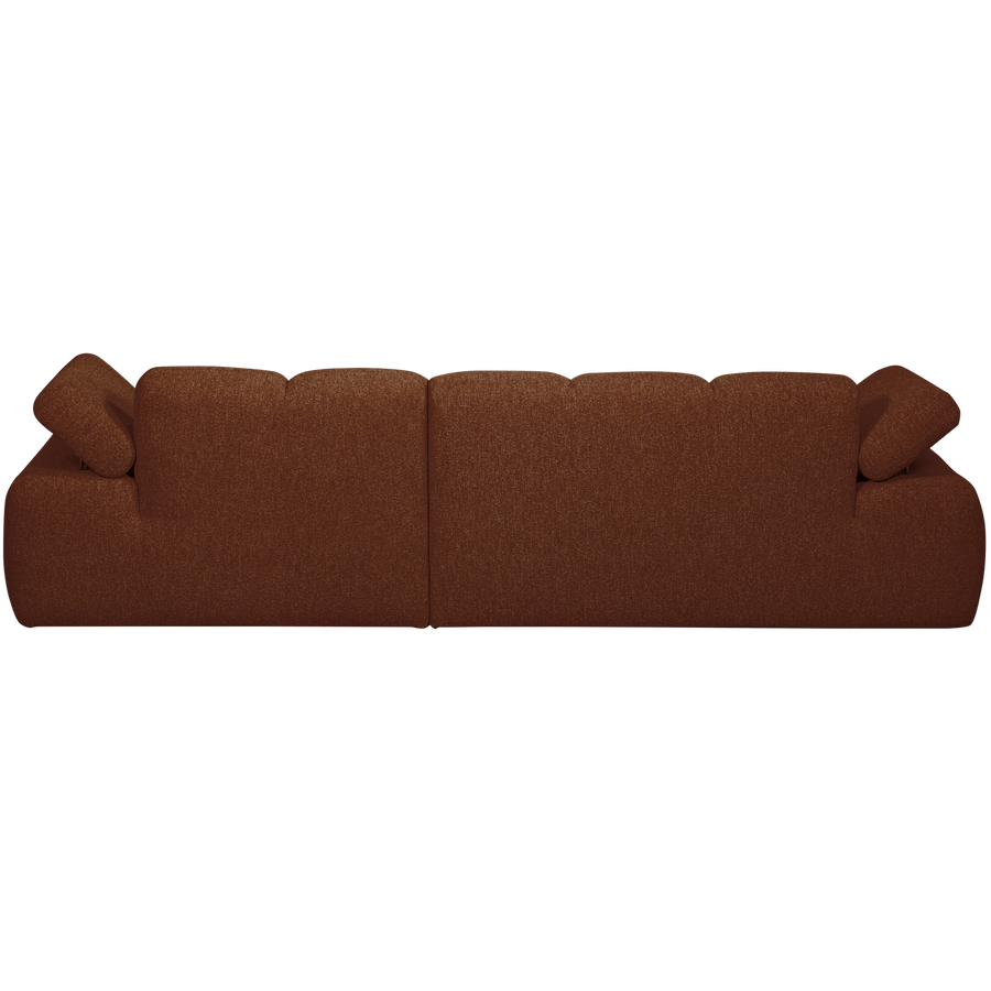 Mojo chaise longue bank rechts boucle roestbruin melange