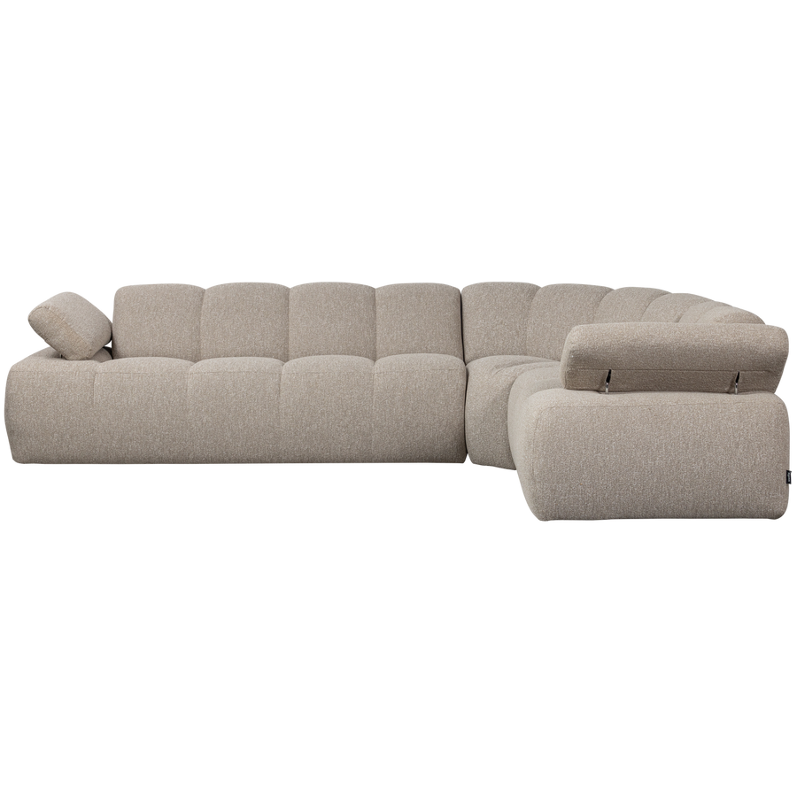 Mojo hoekbank rechts boucle beige melange