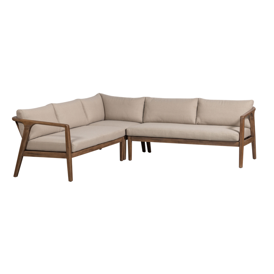 Biam tuin loungeset acaciahout naturel/zand