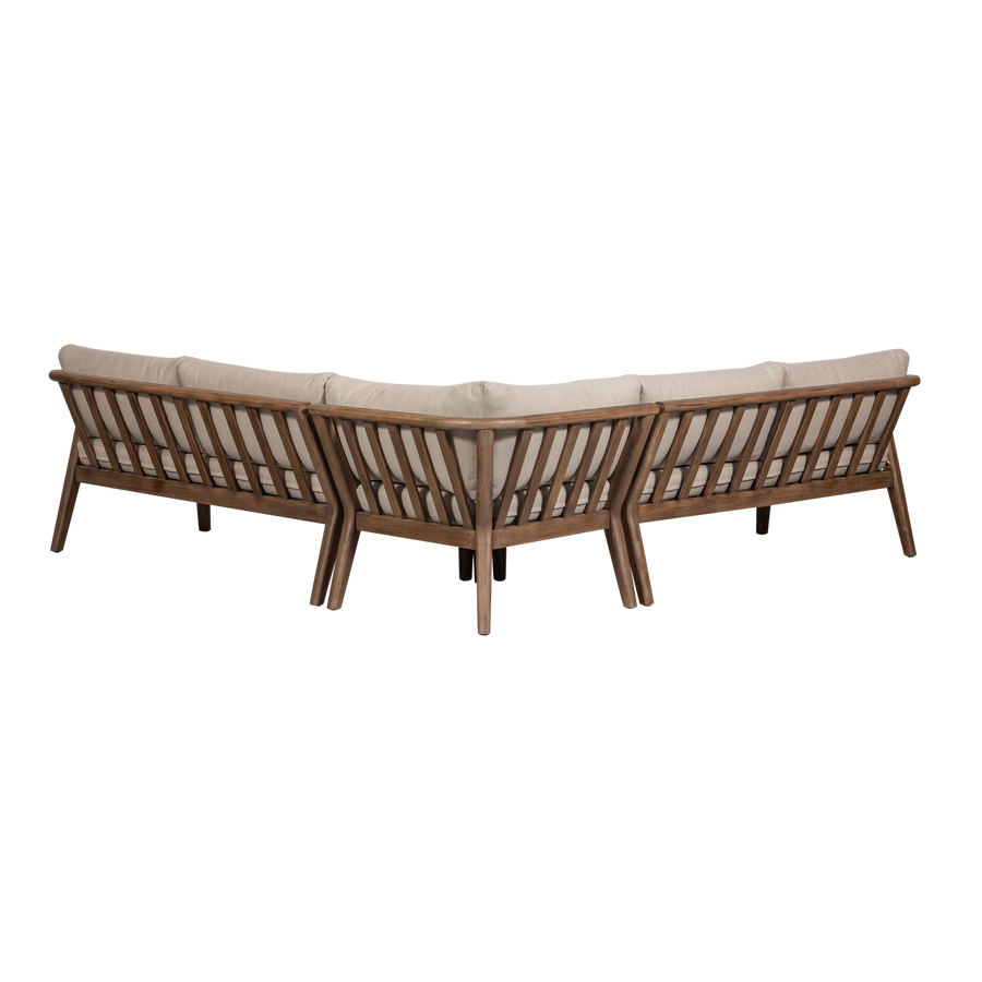 Biam tuin loungeset acaciahout naturel/zand