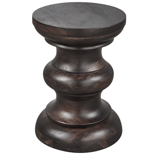 Jonah bijzettafel mangohout donkerbruin 42xo30 cm