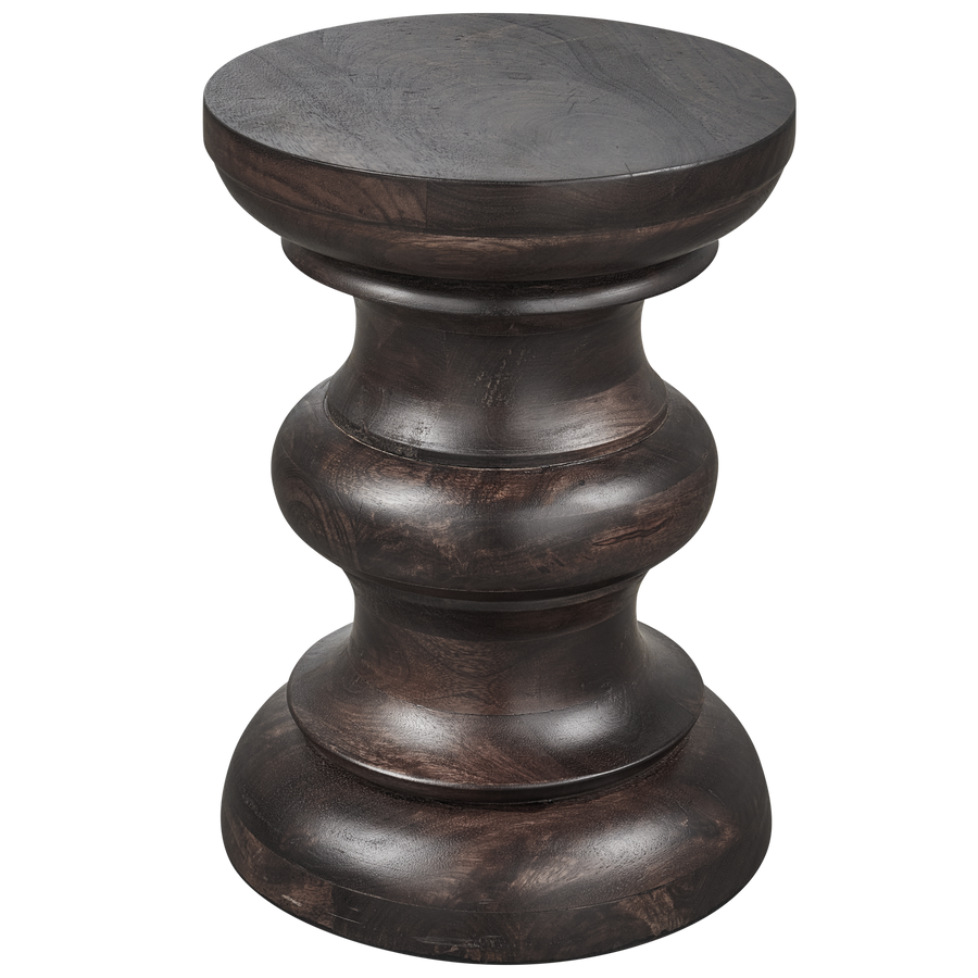 Jonah bijzettafel mangohout donkerbruin 42xo30 cm