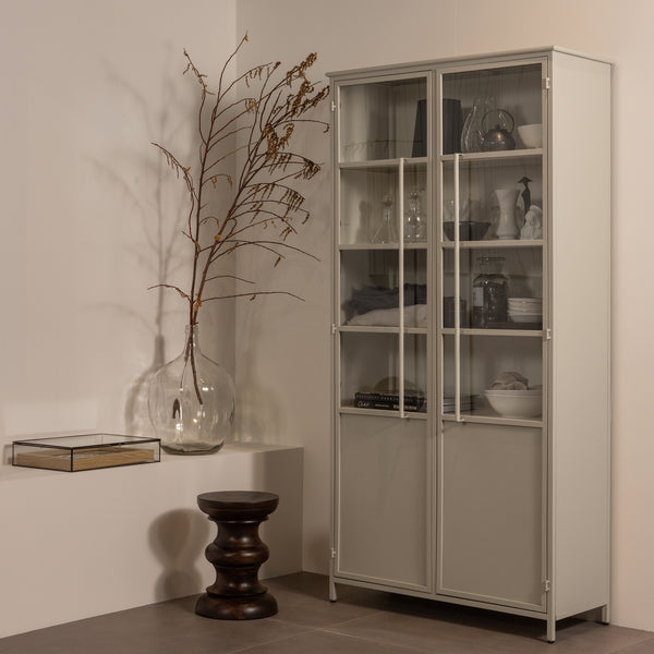 Jonah bijzettafel mangohout donkerbruin 42xo30 cm