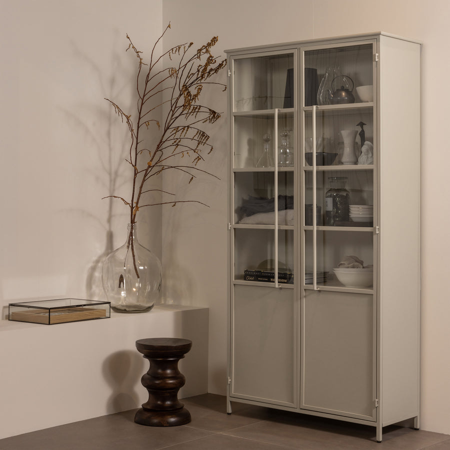 Jonah bijzettafel mangohout donkerbruin 42xo30 cm