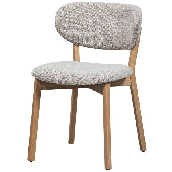 UDAR EETKAMERSTOEL NATUREL MET HOUTEN FRAME NATUREL (set of 2)