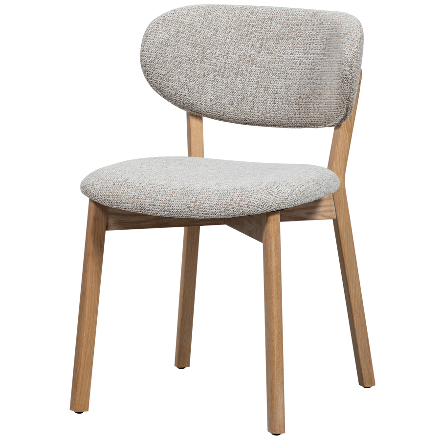 UDAR EETKAMERSTOEL NATUREL MET HOUTEN FRAME NATUREL (set of 2)