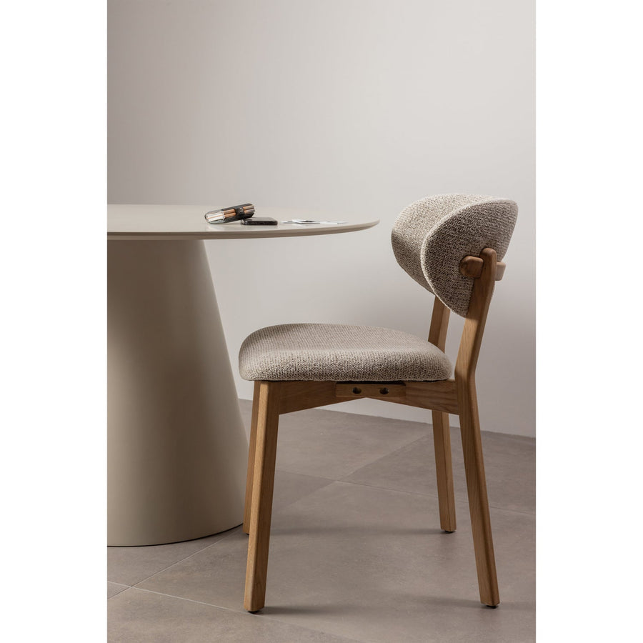 UDAR EETKAMERSTOEL NATUREL MET HOUTEN FRAME NATUREL (set of 2)