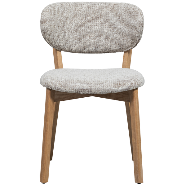 UDAR EETKAMERSTOEL NATUREL MET HOUTEN FRAME NATUREL (set of 2)