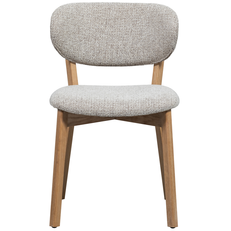 UDAR EETKAMERSTOEL NATUREL MET HOUTEN FRAME NATUREL (set of 2)