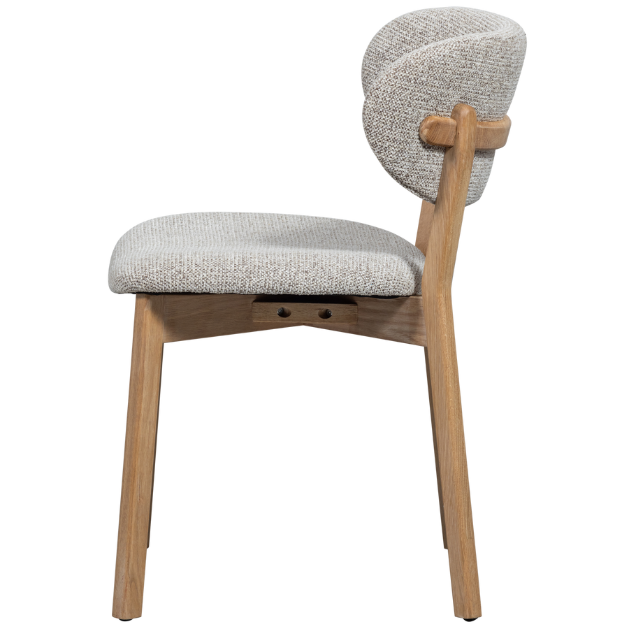 UDAR EETKAMERSTOEL NATUREL MET HOUTEN FRAME NATUREL (set of 2)