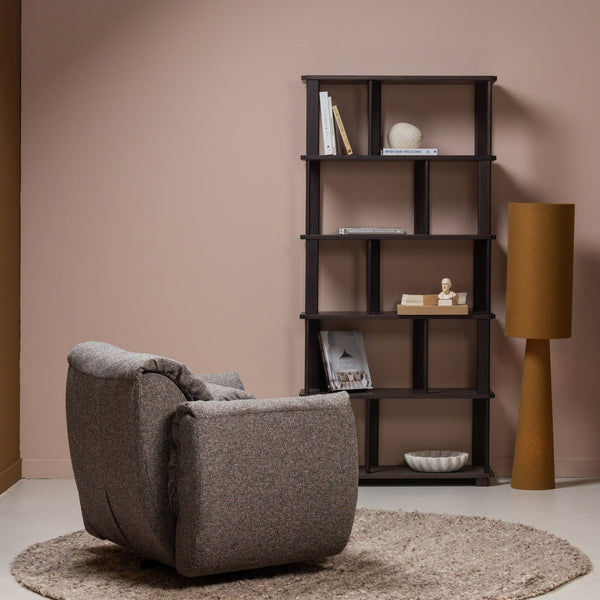 Riss boekenkast eikenhout mystic brown 186x90 cm