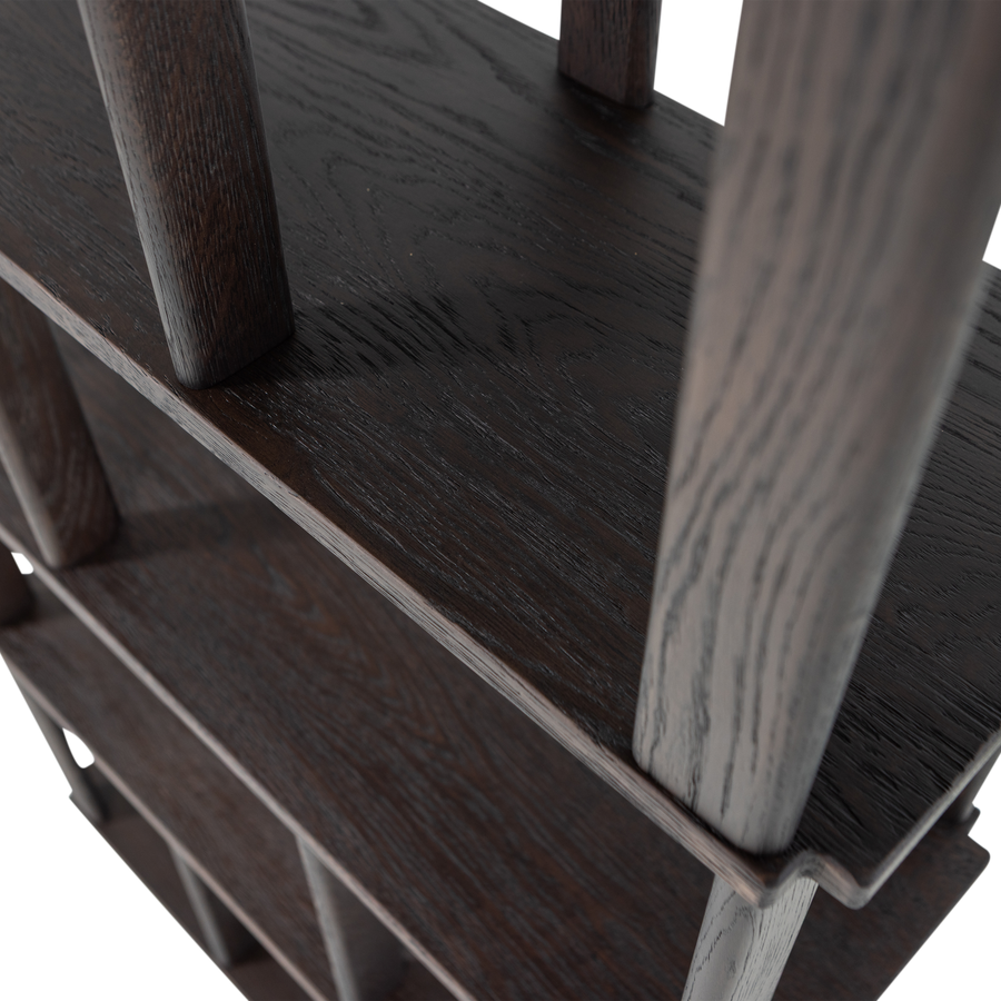 Riss boekenkast eikenhout mystic brown 186x90 cm