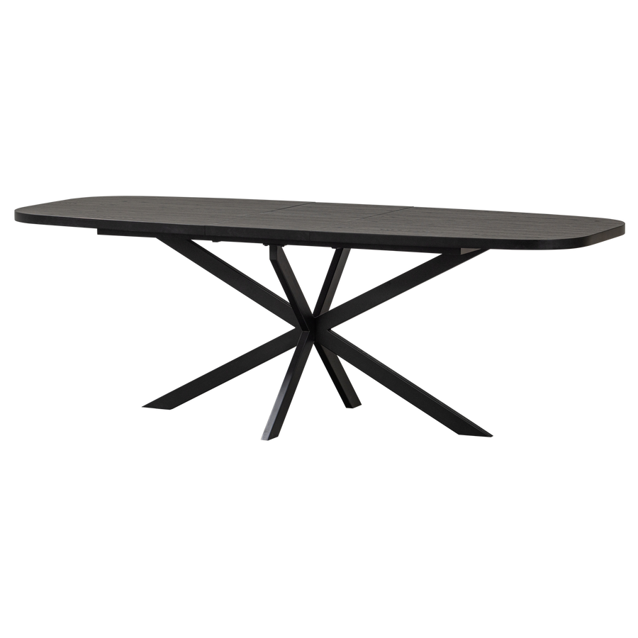 Arros eettafel uitschuifbaar 180-220x90 cm mdf zwart