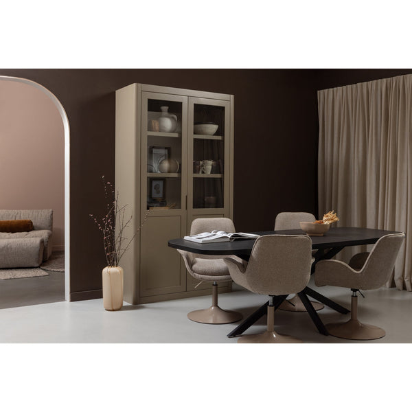 Arros eettafel uitschuifbaar 180-220x90 cm mdf zwart