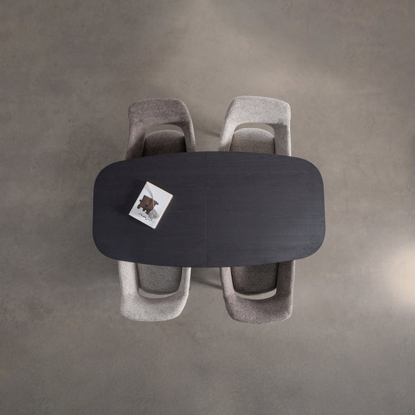 Arros eettafel uitschuifbaar 180-220x90 cm mdf zwart