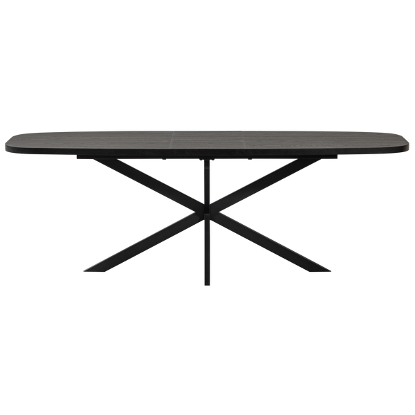 Arros eettafel uitschuifbaar 180-220x90 cm mdf zwart