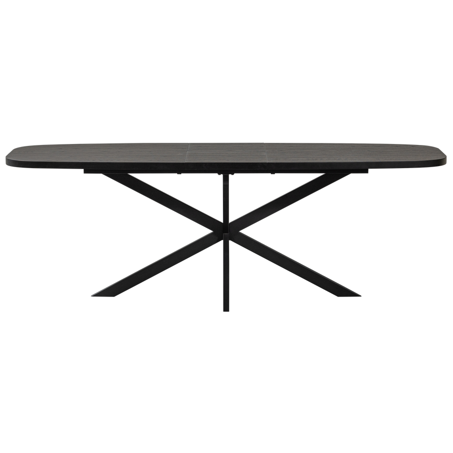 Arros eettafel uitschuifbaar 180-220x90 cm mdf zwart