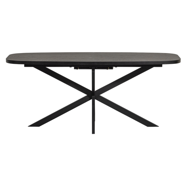 Arros eettafel uitschuifbaar 180-220x90 cm mdf zwart