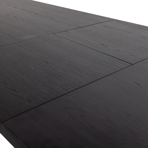 Arros eettafel uitschuifbaar 180-220x90 cm mdf zwart