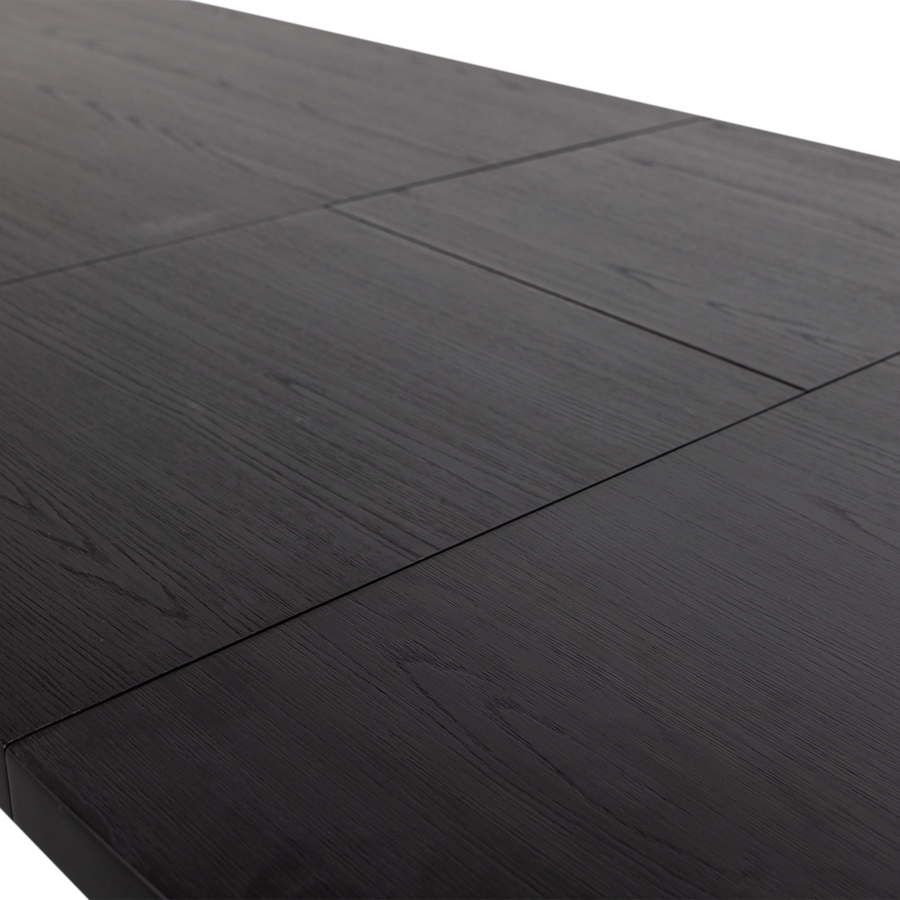 Arros eettafel uitschuifbaar 180-220x90 cm mdf zwart