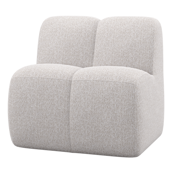 Mojo eetbank 84 cm met rugleuning boucle ecru melange