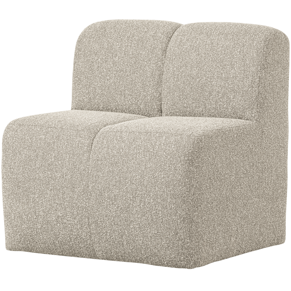 MOJO EETBANK 84 CM MET RUGLEUNING BOUCLE BEIGE MELANGE
