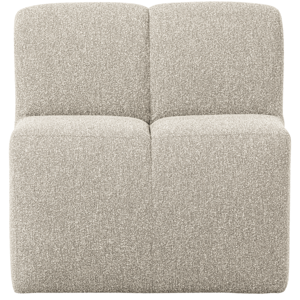 MOJO EETBANK 84 CM MET RUGLEUNING BOUCLE BEIGE MELANGE