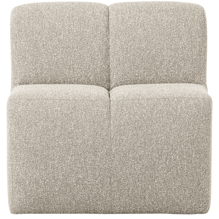 MOJO EETBANK 84 CM MET RUGLEUNING BOUCLE BEIGE MELANGE