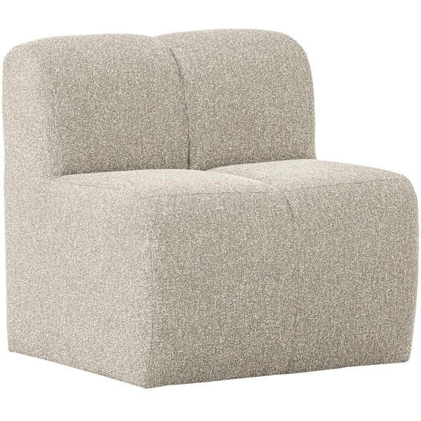 MOJO EETBANK 84 CM MET RUGLEUNING BOUCLE BEIGE MELANGE