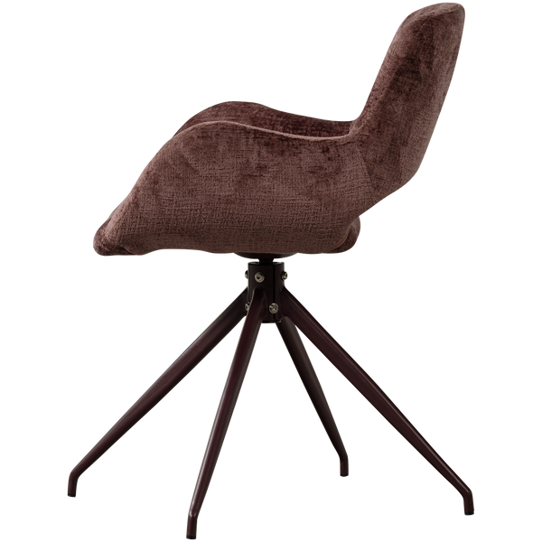 ELIVA EETKAMERSTOEL STRUCTURE VELVET PAARS - SET VAN 2