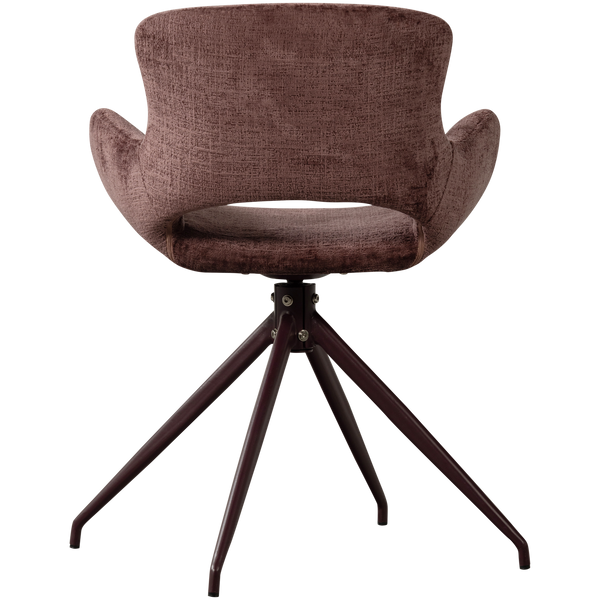 ELIVA EETKAMERSTOEL STRUCTURE VELVET PAARS - SET VAN 2