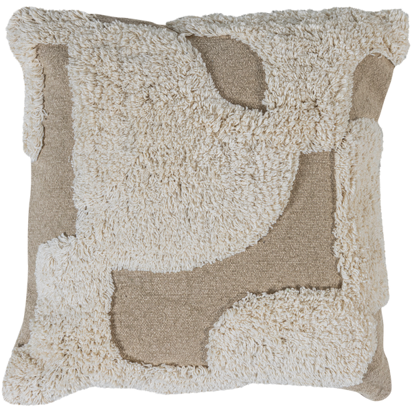 Fayden sierkussen chenille bruin/naturel - set van 3