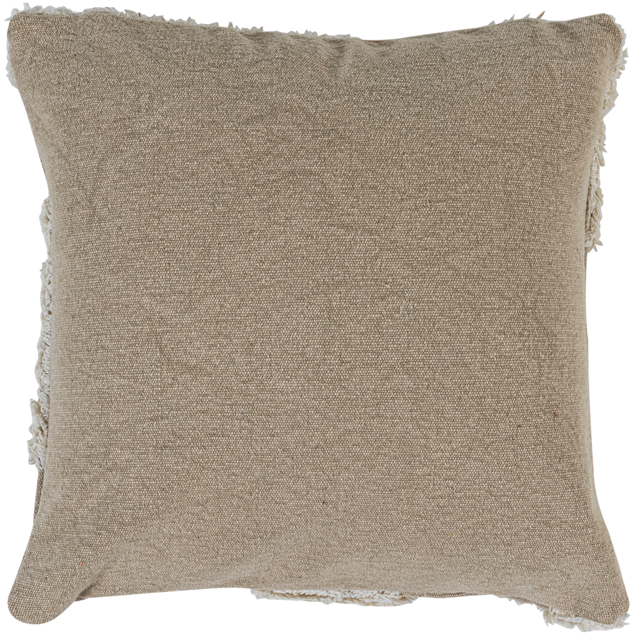 Fayden sierkussen chenille bruin/naturel - set van 3