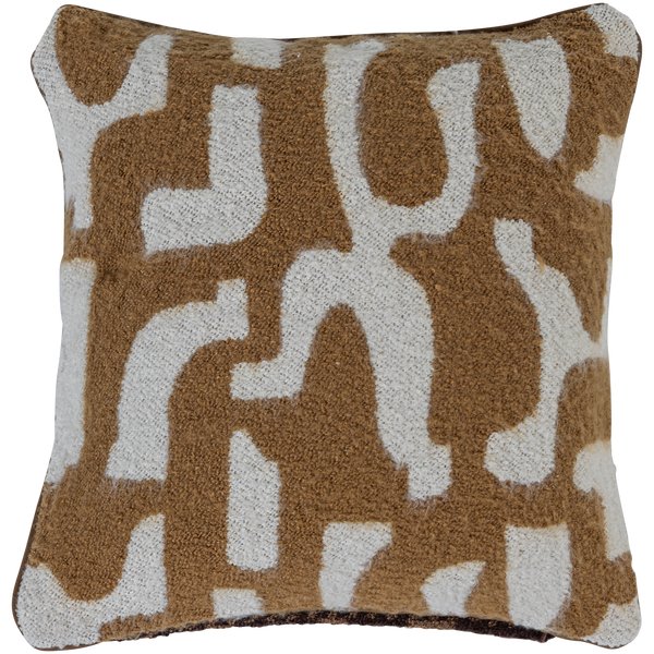 Fayden sierkussen chenille bruin/naturel - set van 3