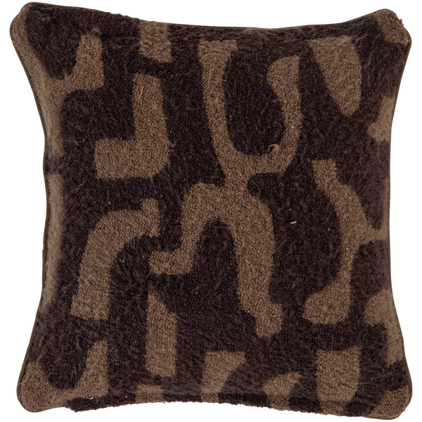 Fayden sierkussen chenille bruin/naturel - set van 3